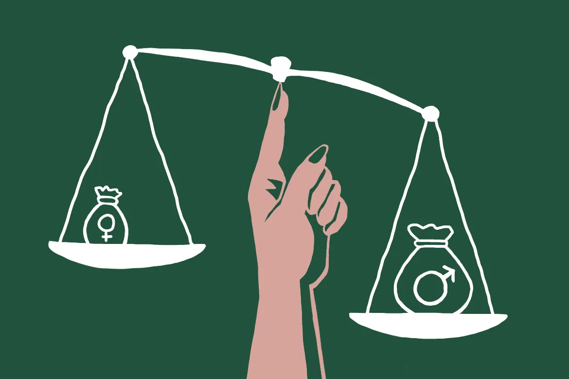 gender-pension-gap-illustration-waage-hand-zeigefinger