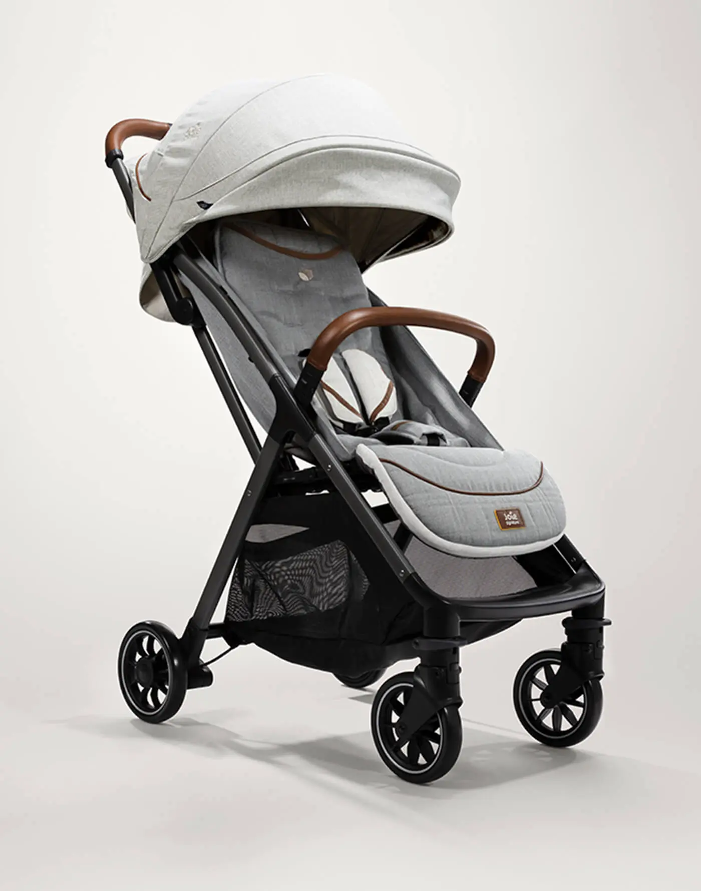 buggy-kinderwagen-joie-baby-grau-schwarz-holz-weiss