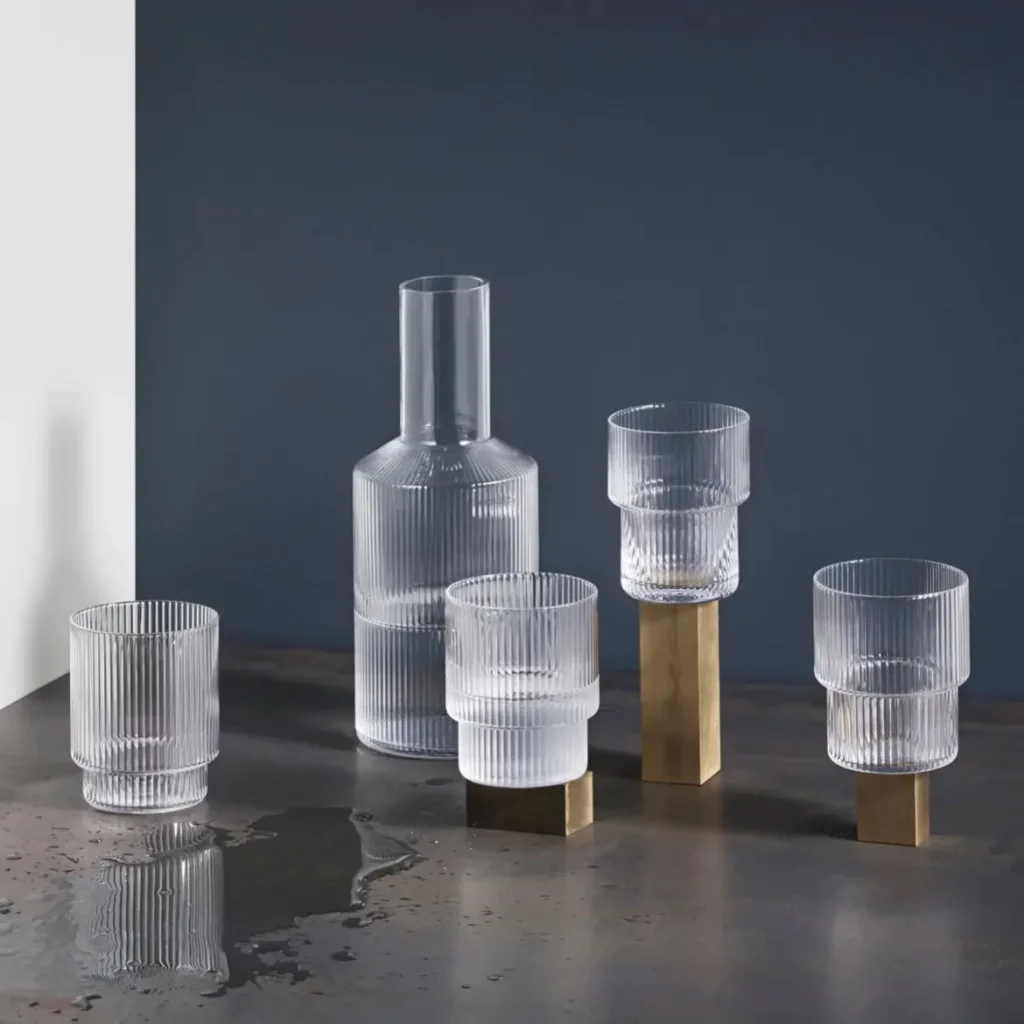 ripple-gläser-karaffe-glas