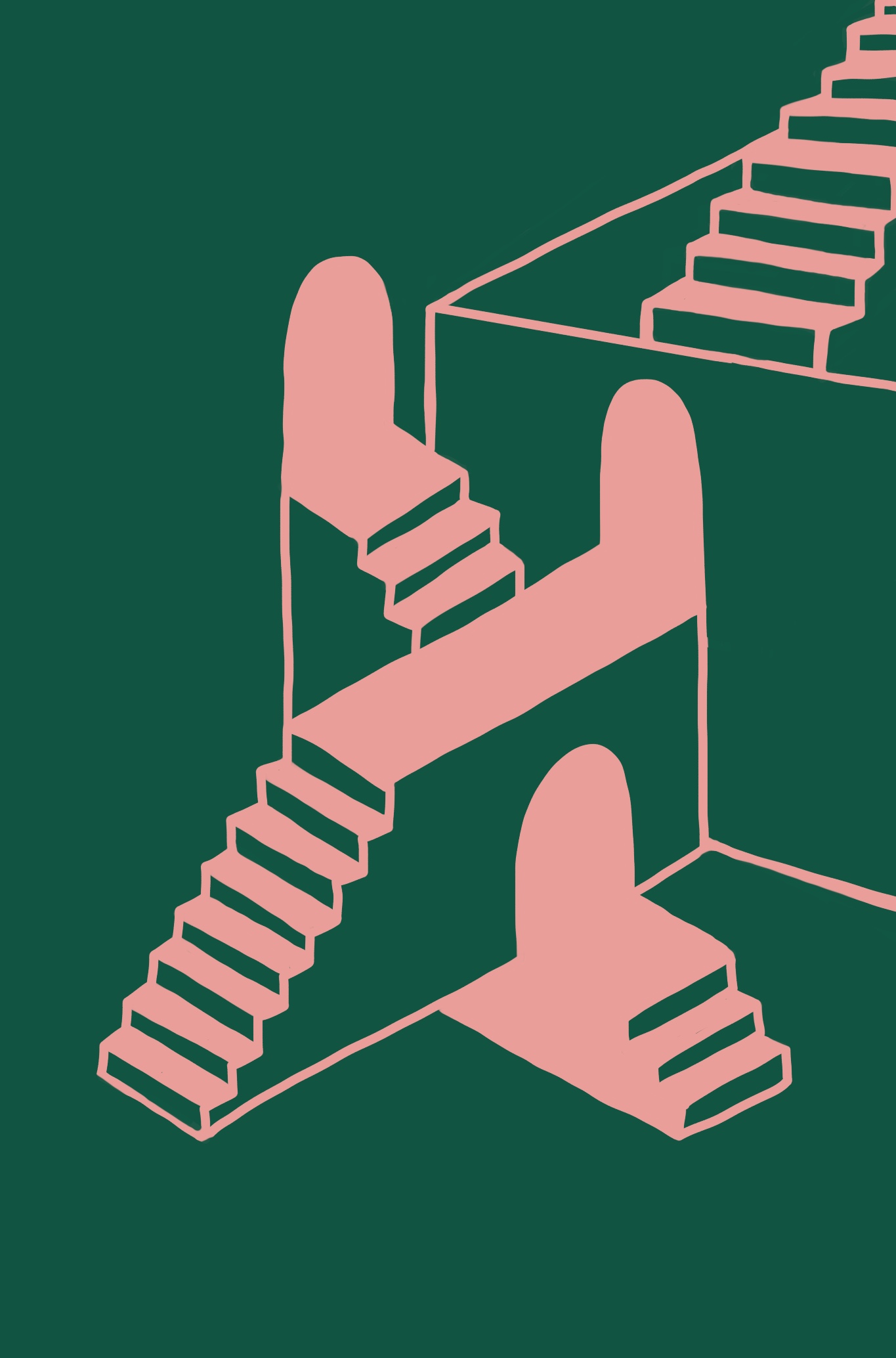 treppen-rauf-runter-illustration-rosa-grün